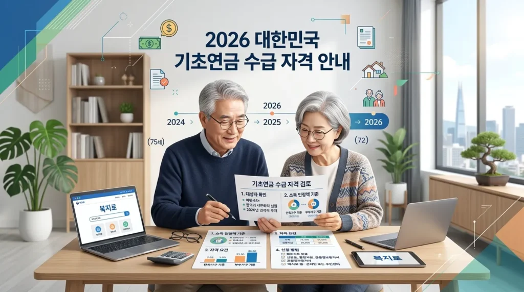 2026년 기초연금 기본 수급 자격 및 선정 기준