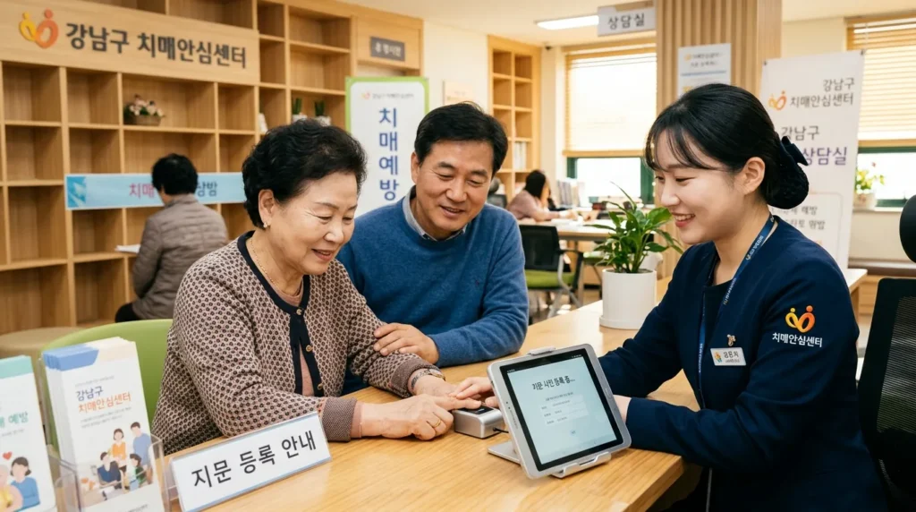 치매안심센터와 경찰서를 활용한 지문 사전등록 절차