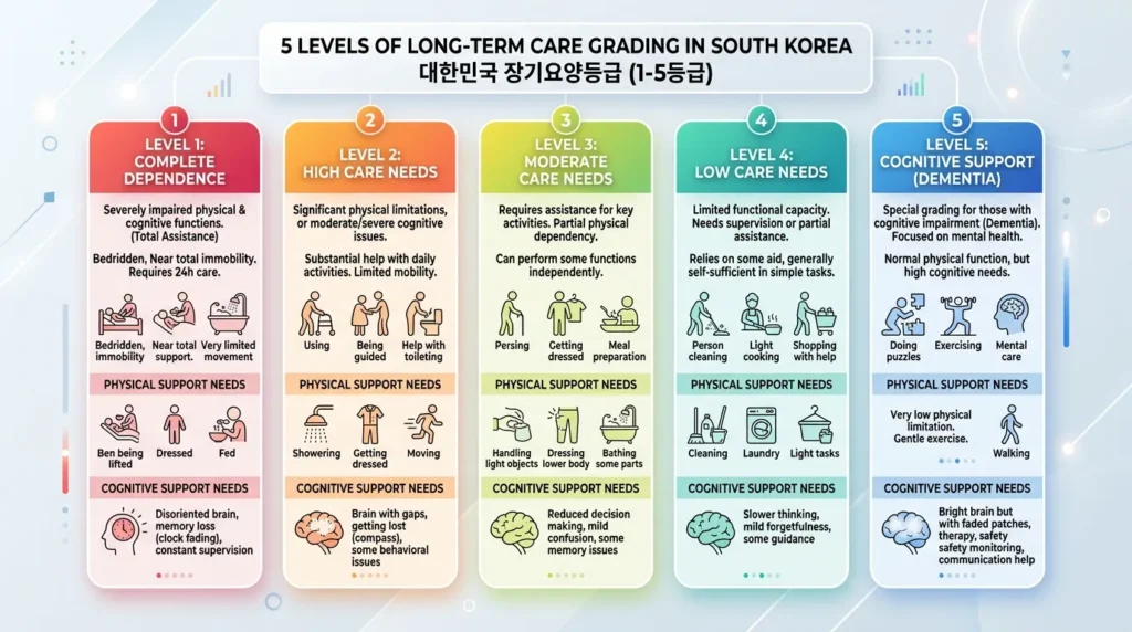 장기요양 등급 판정 기준의 세부 구조