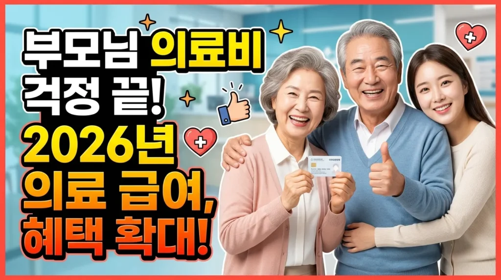 부모님 의료비 부담 끝! 2026년 의료급여, 더 넓어진 혜택!