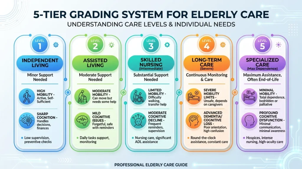 등급별 상세 판정 기준과 점수 산정 방식