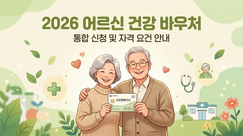 2026 시니어 건강바우처 통합 신청 자격조건 및 복지로 신청 방법 안내