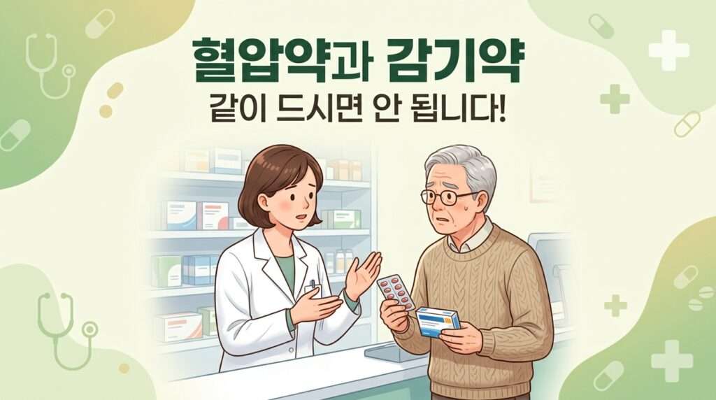 령자 고혈압 약과 종합감기약 병용 금지 부작용 경고