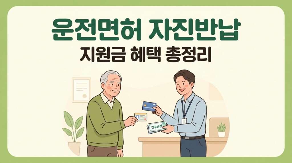 65세 이상 고령자 운전면허 자진반납 혜택 및 건강관리 지원금 안내