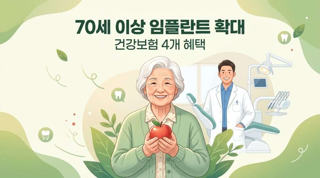 70세 이상 임플란트 4개 건강보험 확대 혜택 안내