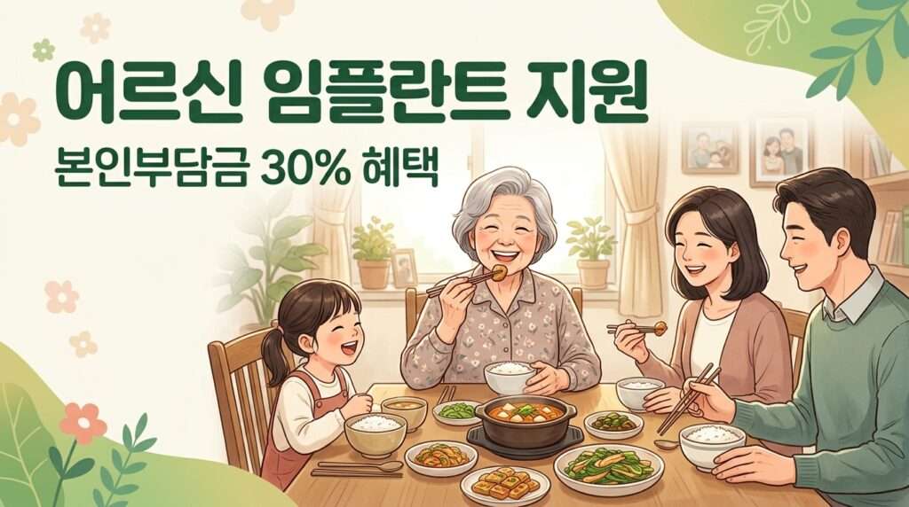 만 65세 이상 어르신 임플란트 건강보험 적용 기준 및 본인부담금 안내