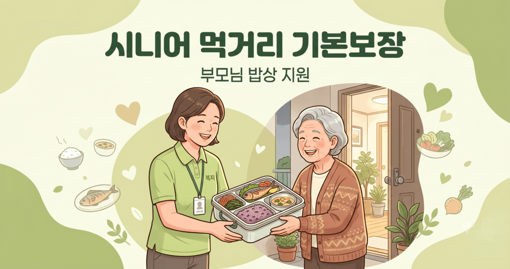 시니어 먹거리 기본보장 경로당 급식 및 도시락 배달 혜택