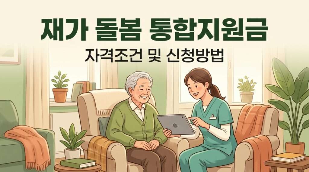 시니어 재가 돌봄 통합지원금 자격 조건 및 정부24 신청 방법