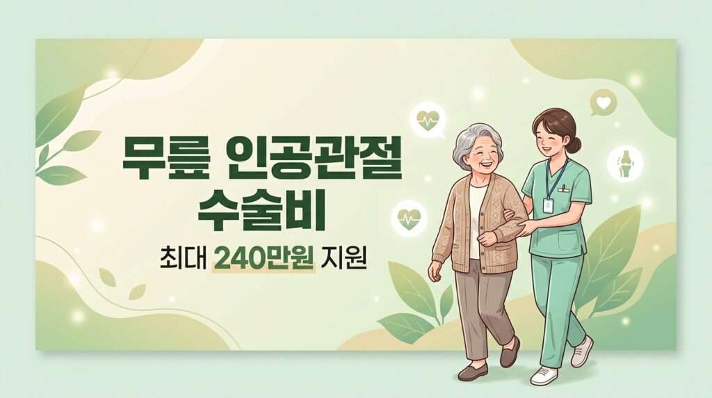 노인 무릎 인공관절 수술비 최대 240만 원 지원 자격 및 신청 방법