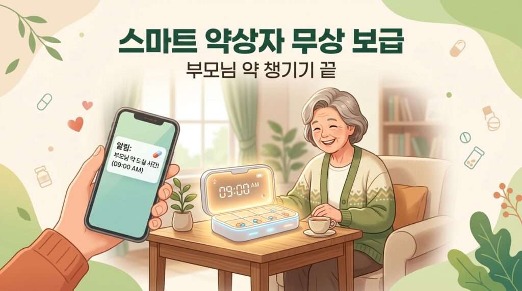 시니어 스마트 약상자 무상 보급 및 가족 앱 연동 기능 안내